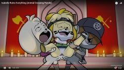 isabelle_(animal_crossing), animal_crossing, hotdiggedydemon, koturitsu, 1girl