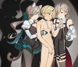 freminet_(genshin_impact), lynette_(genshin_impact), lyney_(genshin_impact), genshin_impact, naomifiction