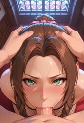 aerith_gainsborough, final_fantasy, 1girl, blush, braid