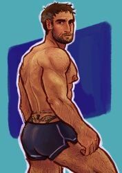 chris_redfield, resident_evil, nsforsoup, bara, big_pecs