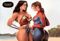 diana_of_themyscira, diana_prince, peter_parker, petra_parker, spider-man
