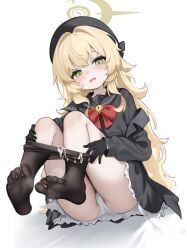 professor_niyaniya_(blue_archive), blue_archive, 1girl, beret, black_coat