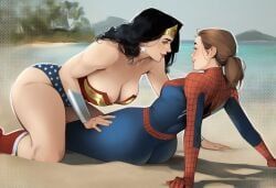 diana_of_themyscira, diana_prince, peter_parker, petra_parker, spider-man