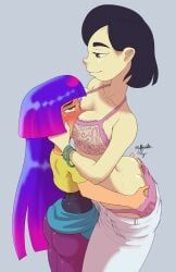 mayumi_kubota, miko_kubota, glitch_techs, tullymonst3r, 2girls