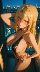 angelica_rapha_redgrave, otome_game_sekai_wa_mob_ni_kibishii_sekai_desu, nero100, 1girls, areolae