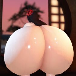 final_fantasy_xiv, ass, ass_focus, black_hair, bubble_butt
