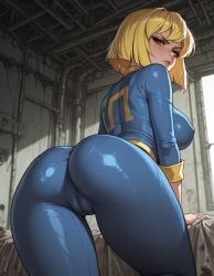 fallout, vjuice, 1girl, 1girls, blonde