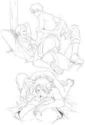 monkey_d_luffy, roronoa_zoro, one_piece, 2boys, abs