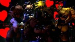 chica_(fnaf), freddy_(fnaf), fredina_(cally3d), frenni_(cryptia), frenni_(cryptiacurves)