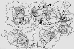 adeptus_astartes, astra_militarum, chaos_(warhammer), chaos_space_marine, guardsman_(warhammer_40k)