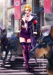 pinup_girl, history, 1girls, blonde, blonde-haired_female