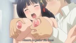 sakura_sumiyoi, ojousama_yomeiri_kousou!, 1boy, 1girls, big_breasts
