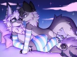 appliei, after_kiss, anthro, armwear, black_claws