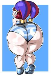 pomni_(beach_outfit), pomni_(the_amazing_digital_circus), glitch_productions, the_amazing_digital_circus, captain_dagon