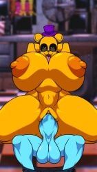 fredbear_(fnaf), golden_freddy_(fnaf), night_guard_(fnaf), nightguard, paps_(papriko)