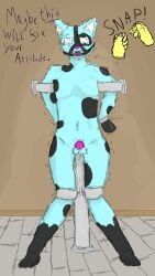 anthro, bdsm, bodily_fluids, bondage, bondage_gear