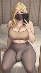 alexbreecooper, real_person, 1futa, 1girls, bed