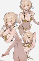 lumine_(genshin_impact), genshin_impact, sooon, 1girls, armpits