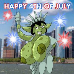 borka_(cartoonfan402), statue_of_liberty_(cosplay), 4th_of_july, cartoonfan402, 1girl
