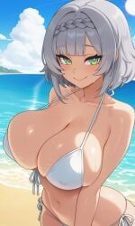 mondstadt_girls, noelle_(genshin_impact), bluesky, genshin_impact, hoyoverse