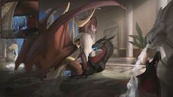 european_mythology, mythology, jadedragoness, 2_horns, 4_fingers