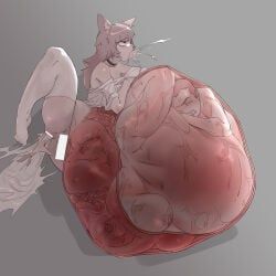 big_bad_wolf, fairy_tales, little_red_riding_hood_(copyright), rubbishappeal, abdominal_bulge