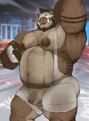 leoooliooon, anthro, arm_hair, armpit_hair, beard