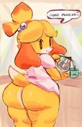 isabelle_(animal_crossing), animal_crossing, nintendo, kiseff, anthro