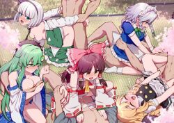 hakurei_reimu, izayoi_sakuya, kirisame_marisa, kochiya_sanae, konpaku_youmu