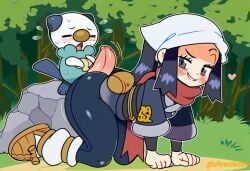 akari_(pokemon), oshawott, pokemon_(species), pokemon, pokemon_legends:_arceus