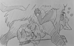 1girls, 2boys, anthro, collar, cuckold