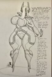 a1uvion, 1girls, antennae, arm_behind_back, arm_out