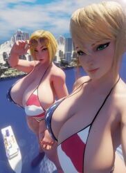 power_girl, samus_aran, scrag_samus, 4th_of_july, dc