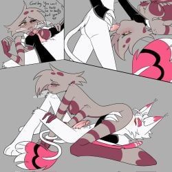 angel_dust_(hazbin_hotel), husk_(hazbin_hotel), hazbin_hotel, 2boys, alternate_color