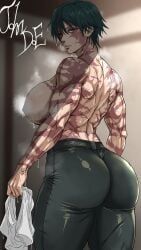 zenin_maki, jujutsu_kaisen, johndoex0666, 1girls, after_workout
