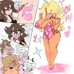 ramslammy, 1girls, big_lips, bimbo, bimbofication