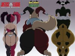 harley_quinn, harley_quinn_(bvtmnt), harley_quinn_(caped_crusader), harley_quinn_(classic), harley_quinn_(gods_and_monsters)