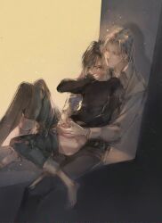 lan_wangji, wei_wuxian, modao_zushi, 2boys, against_wall