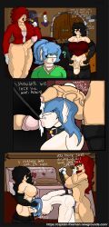 robin_raid, captain_freeman, 1girls, 2futas, areolae