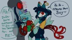 barnaby_(dandy's_world), barnaby_wilkers, finn_(dandy's_world), show-time_yatta, tacky_sweater_finn