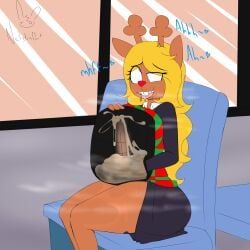 noelle_holiday, deltarune, undertale_(series), nailstrabbit, 1futa