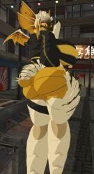 hunter-chan_(arzyparzy), helldivers_2, vrchat, anthro, ass_focus