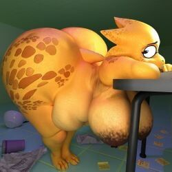 alphys, undertale, adri164, 1girls, ass