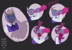 anthro, blonde_hair, disembodied_hand, disembodied_penis, domestic_cat