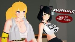blake_belladonna, yang_xiao_long, rwby, arrancon, 2girls