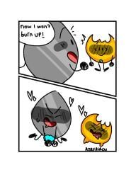 firey_(bfdi), leafy_(bfdi), battle_for_dream_island, jacknjellify, jnj