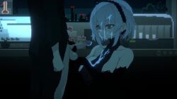 dusk_city, 1boy, 1girls, balls, breasts
