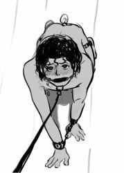 michael_jackson, kumobabe, 1boy, african_male, all_fours