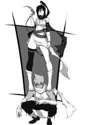 black_star, nakatsukasa_tsubaki, soul_eater, kekel, 1boy