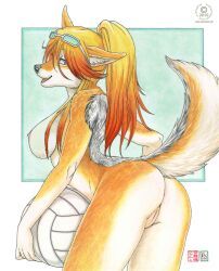 kacey, anthro, ass, ball_(object), breasts